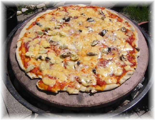 Duradero y Seguro SODIAL Piedra de Cerámica para Hornear Pizza de Piedra de Pizza de 12 Pulgadas/Bandeja Parrilla y Horno-Resistente al Calor 